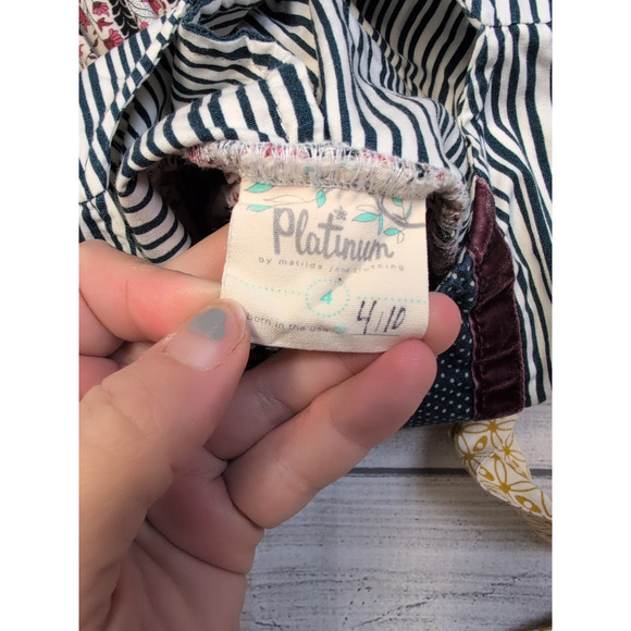 4 Matilda Jane Platinum HTF Stripe/Paisley Flutter Top - Picture 6 of 7